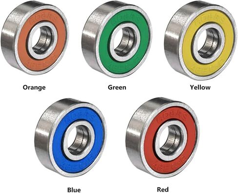 10Pcs Ball Bearings 8x22x7mm 608rs ABEC-9 Miniature Bearings Deep Groove Roller Skate Wheel Bearing Carbon Steel for Skateboard(Blue) in Saudi Arabia