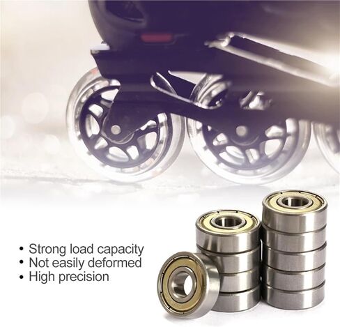10-100pcs 608ZZ Carbon Steel Deep Groove Ball Bearings for Longboard Skates Roller Skates Frictionless Miniature 608ZZ Bearings(10pcs) in Saudi Arabia