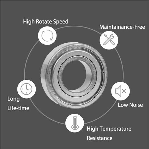 10-100pcs 608ZZ Carbon Steel Deep Groove Ball Bearings for Longboard Skates Roller Skates Frictionless Miniature 608ZZ Bearings(10pcs) in Saudi Arabia