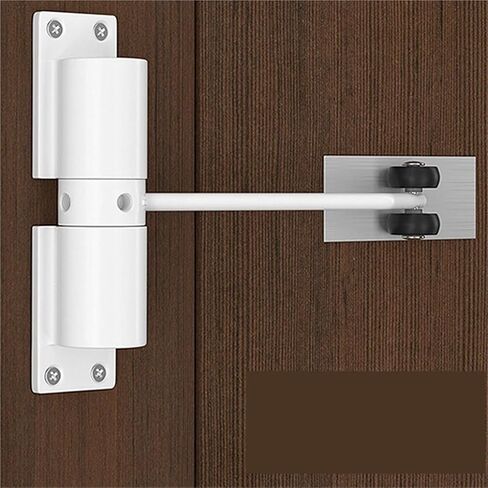 Black Door Closing Device Household Simple Buffer Return Spring Simple Closing Device Light Handy Rebound Closing Artifact 1Pcs(Rectangular Black) in Saudi Arabia