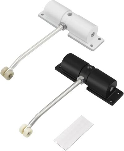 Black Door Closing Device Household Simple Buffer Return Spring Simple Closing Device Light Handy Rebound Closing Artifact 1Pcs(Rectangular Black) in Saudi Arabia