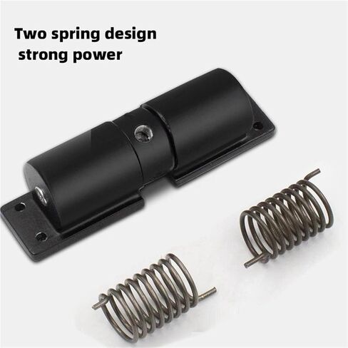 Black Door Closing Device Household Simple Buffer Return Spring Simple Closing Device Light Handy Rebound Closing Artifact 1Pcs(Rectangular Black) in Saudi Arabia