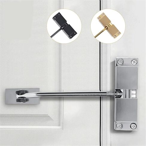 Stainless Steel Automatic Spring Door Closer Door Closing Device Can Adjust The Door Closing Device Furniture Door Hardware(Black) in Saudi Arabia
