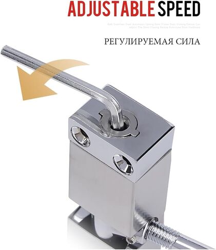 Stainless Steel Automatic Spring Door Closer Door Closing Device Can Adjust The Door Closing Device Furniture Door Hardware(Black) in Saudi Arabia