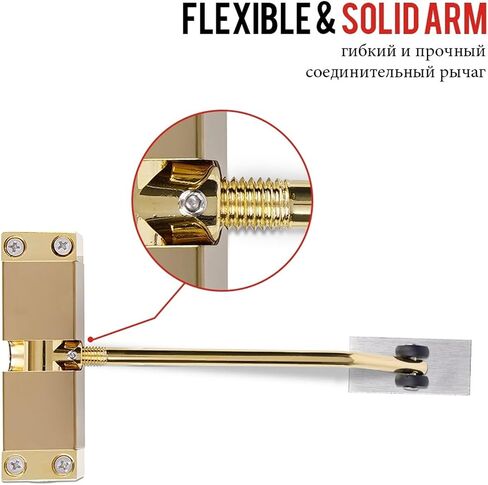 Stainless Steel Automatic Spring Door Closer Door Closing Device Can Adjust The Door Closing Device Furniture Door Hardware(Black) in Saudi Arabia