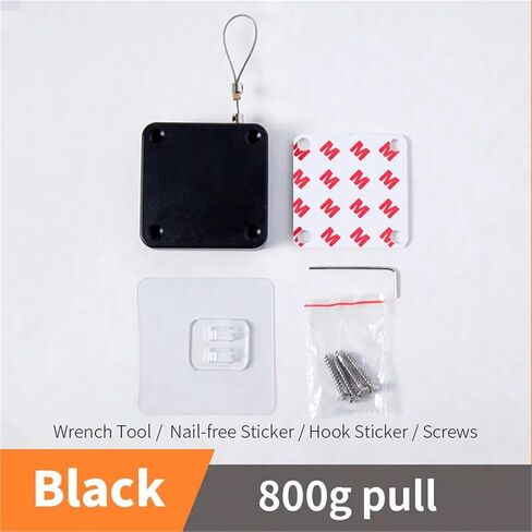 Automatic Door Closer Punch-Free Adjustable Door Closers for Sliding Door Glass Door 500g-1000g Tension Closing Device 1Pcs(Black 1000g) in Saudi Arabia