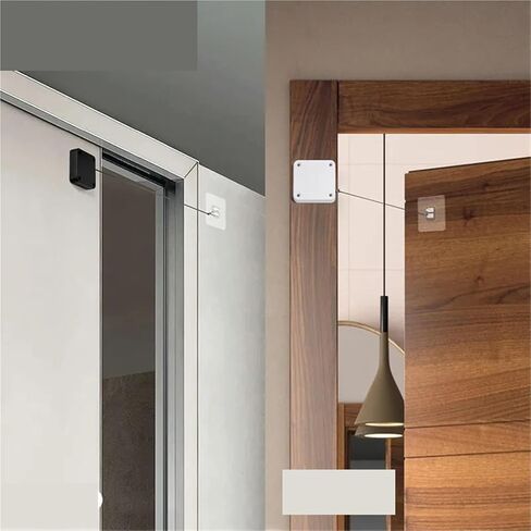 Automatic Door Closer Punch-Free Adjustable Door Closers for Sliding Door Glass Door 500g-1000g Tension Closing Device 1Pcs(Black 1000g) in Saudi Arabia
