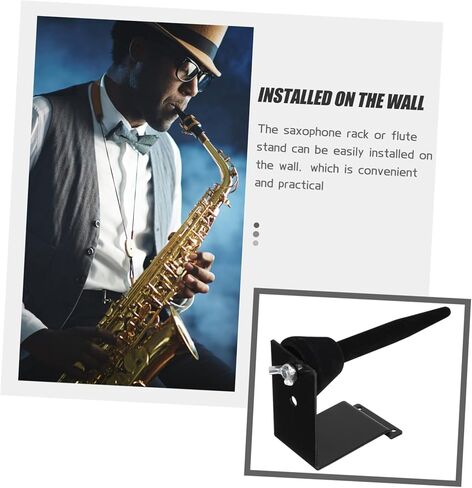 Besportble Flute و Saxophone Hold Wall Mount Mount Dual Groush Stand For Alto و Tenor Saxophones Sturdy Music Accessor Design in Saudi Arabia