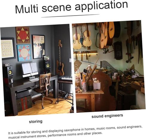 Besportble Flute و Saxophone Hold Wall Mount Mount Dual Groush Stand For Alto و Tenor Saxophones Sturdy Music Accessor Design in Saudi Arabia