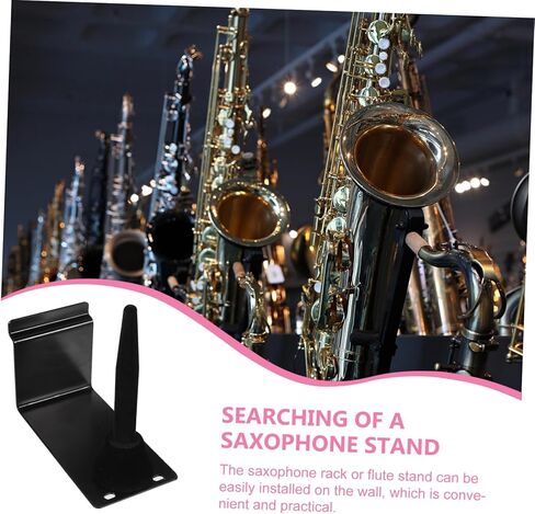 Besportble Flute و Saxophone Hold Wall Mount Mount Dual Groush Stand For Alto و Tenor Saxophones Sturdy Music Accessor Design in Saudi Arabia