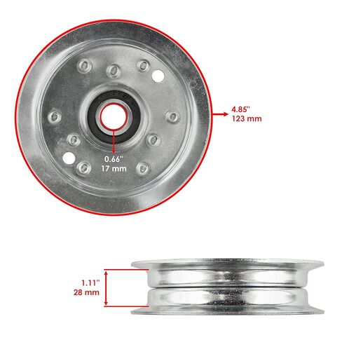 Caltric Flat Deck Idler Pulley Compatible with Gravely ZTXL48 48" ZTXL42 42" 07350100 07300039 in Kuwait