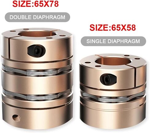 LDG1-B-D65L58 LDG2-B-D65L78 مقرنة عمود محرك مرن LDG D65L58/L78 موصل ملحقات Cardan Cardan Aluminium CANC CNC 1PC (LDG1-B-D65L58-24X24) in Saudi Arabia