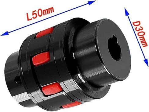 GR14 XL0 D30L50 8/10/12/14/16mm CNC Motor Ballscrew Jaw Spider Plum Steel Shaft Coupler Flexible Couplin 1Pcs(8x10) in Saudi Arabia