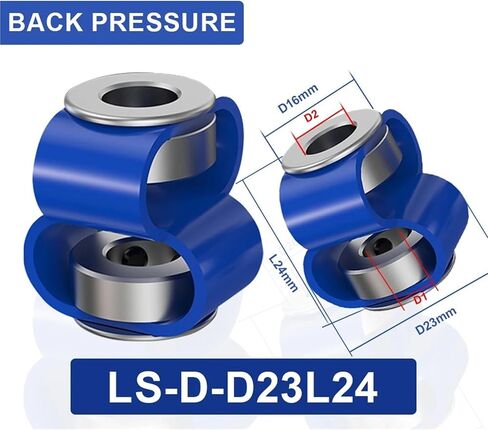 LS-D-D23L24 LS D D23L24 8 Font Encoder Coupling Double Loop Couple Flexible Aluminum Alloy CNC 3D Printer Electric Connector 1Pcs(4mmX8mm) in Saudi Arabia