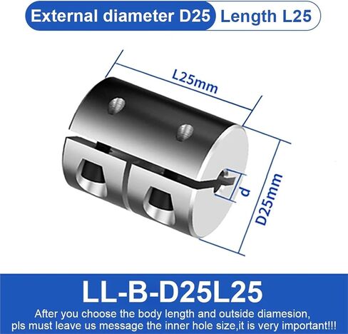 LL-B-D25L25 LL-B-D25L35 LL-B-D25L40 اقتران رمح LL D25L25/35/40 موصل محرك عزم الدوران الصلب العنكبوت CNC CNC Universal Coint 3D Printer 1PCS (LL-B-D25L40-9X9) in Kuwait