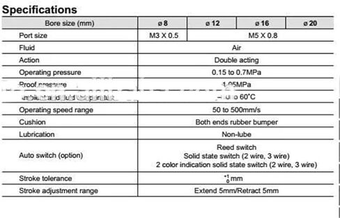 MXF Pneumatic Slide Air Thin Air Cylinder MXF20-75 MXF20-100 (MXF20-75) in Kuwait
