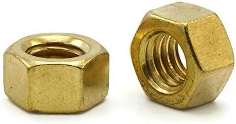 Hex Finish Nuts Brass - 5/16"-24 (1/2" Flats x 7/64" Thick) Qty-25 in Saudi Arabia