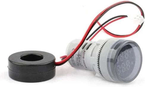 22mm AD16-22DVA Round Mini LED Dual Display Digital Voltage and Current Amp Meter Indicator Light 60-500V 1Pcs(Yellow) in Saudi Arabia