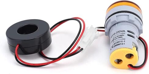 22mm AD16-22DVA Round Mini LED Dual Display Digital Voltage and Current Amp Meter Indicator Light 60-500V 1Pcs(Yellow) in Saudi Arabia
