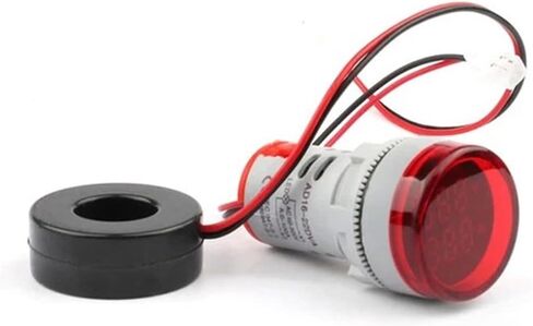 22 ملم AD16-22DVA Round Mini LED مزدوج العرض الجهد الرقمي ومؤشر متر AMP الحالي 60-500V 1PCS (أصفر) in Kuwait