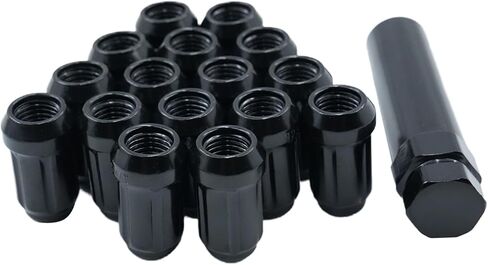 One-Piece Chrome Large Acorn Seat Lug Nuts Compatible with Most Chrysler, Dodge, Jeep, Ram Vehicles, M14x1.5, 7/8" Hex, 24pcs, Replaces OEM 611-330 in Kuwait