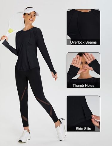 BMJL Womens Long Sleeve Tops Upf 50+ حماية من أشعة الشمس قميص المشي لمسافات طويلة الرياضة الرياضية الرياضية in Saudi Arabia