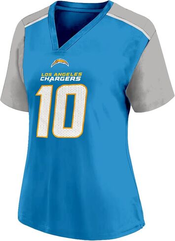 جاستن هربرت لوس أنجلوس شواحن #10 NFL Blue Girls Youth 4-16 Name & Number Player V-Neck Fashion T-Shirt in Saudi Arabia