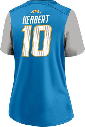 جاستن هربرت لوس أنجلوس شواحن #10 NFL Blue Girls Youth 4-16 Name & Number Player V-Neck Fashion T-Shirt in Saudi Arabia