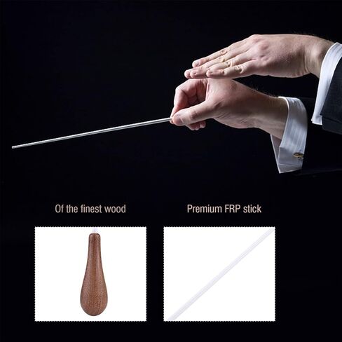 Yctze Conductor Baton with Wood Handle for Music Symphony Leader, Choral Director Accessories, Small 12 Inch Conducting Stick, Official Conductors Wand in Saudi Arabia