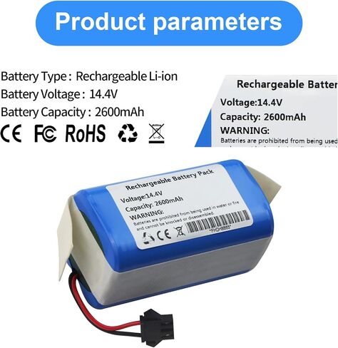 استبدال بطارية MULS لـ OKP K5 Life K3P K7 K4 OKP K5 PRO PROCUM CLEANER TESVOR SUN-LINTE-172 BATTERING ULTRA عالية السعة 14.4V 2600MAH in Saudi Arabia