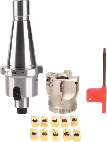 NT40 FMB22 Collet Holder BAP400R-50-22-4T Cutter APMT1604 Milling Inserts for Efficient CNC Milling - High, Durability (YOUTHINKy158qmd7r4-11) in Saudi Arabia
