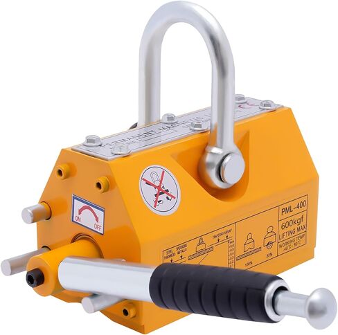 Steel Magnetic Lifter with Release 1320 lbs Pulling Capacity Permanent Lift Magnets Heavy Duty Magnet for Hoist, Block, Shop Crane in Saudi Arabia