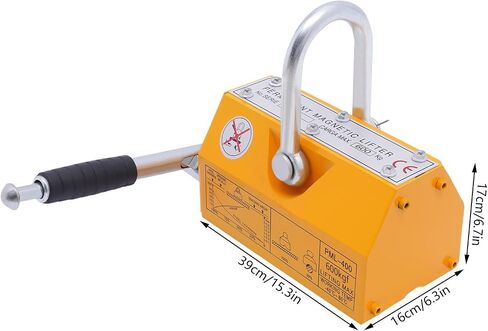 Steel Magnetic Lifter with Release 1320 lbs Pulling Capacity Permanent Lift Magnets Heavy Duty Magnet for Hoist, Block, Shop Crane in Saudi Arabia