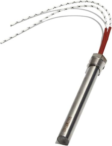 Biran DN15/21mm thread cartridge سخان 110 فولت/220 فولت/380 فولت 300-1000W عنصر التدفئة الكهربائية 12 مم × 100/150/200 مم للماء بدون الجوز (380 فولت ، DN15 12x200mm 1000w) in Saudi Arabia