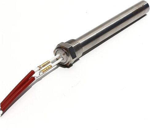 BIRAN 1/2" Thread Cartridge Heater DN15mm 12/24/48V 50-200W Electric Single Head Liquid Heating Tube M16x100/150mm Without nut(12V,DN15 16x150mm 200W) in Saudi Arabia
