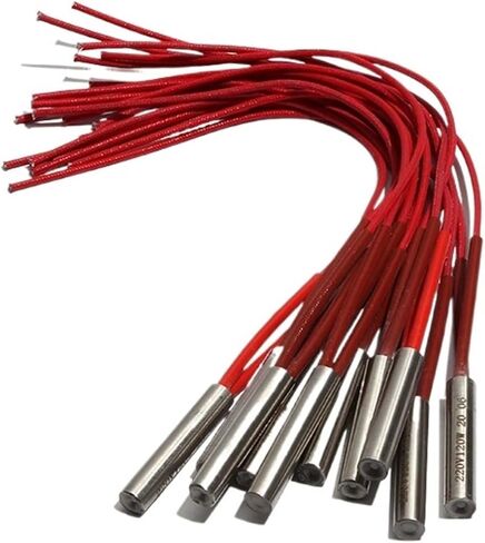 biran 10pcs قالب أنبوب الحرارة الجاف 50-60 مم أنبوب 9 مم تسخين العنصر الكهربائي 120W/130W/110W DC110V/220V/380V (220 فولت ، 130W 9x60mm) in Saudi Arabia