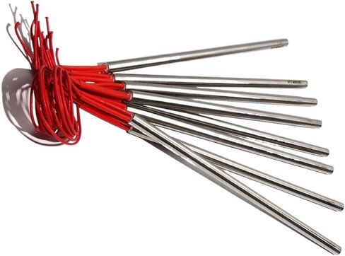 BIRAN 10pcs 110V 220V 380V 6x80/82/85/90/95mm Heating Element Mould Cartridge Heater 120W/130W/140W Single Head Heaters(110V,140W 6x95mm) in Saudi Arabia