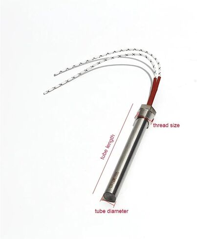 BIRAN DN15mm Thread Electric Cartridge Heater for Water 15x100-600mm 220V Heating Element Stainess Steel(DN15 15x350mm 1300W) in Saudi Arabia