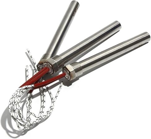 BIRAN DN15mm Thread Electric Cartridge Heater for Water 15x100-600mm 220V Heating Element Stainess Steel(DN15 15x350mm 1300W) in Saudi Arabia