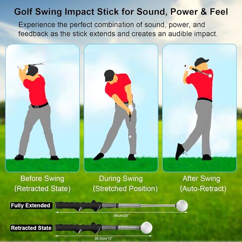 مساعدات التدريب على الجولف ، مدرب تأرجح لتدريب Golf Grip مع فرقة تصحيح وضعية واحدة ومحاكاة للجولف تلسكوبية ، إكسسوارات ممارسة الجولف مثالية للمبتدئين والمحترفين in Kuwait