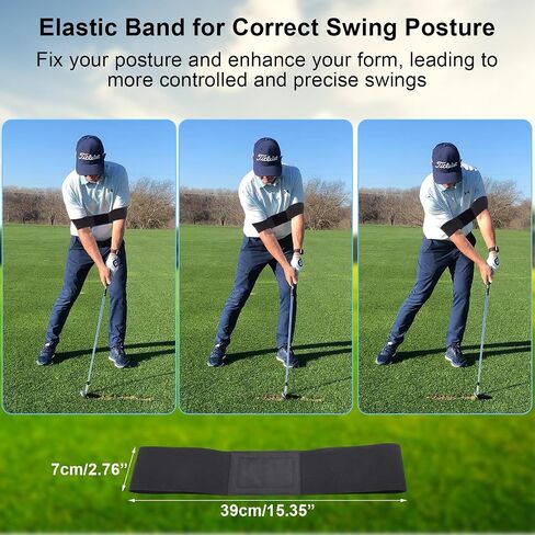 مساعدات التدريب على الجولف ، مدرب تأرجح لتدريب Golf Grip مع فرقة تصحيح وضعية واحدة ومحاكاة للجولف تلسكوبية ، إكسسوارات ممارسة الجولف مثالية للمبتدئين والمحترفين in Kuwait