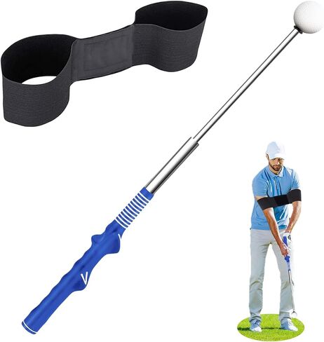 مساعدات التدريب على الجولف ، مدرب تأرجح لتدريب Golf Grip مع فرقة تصحيح وضعية واحدة ومحاكاة للجولف تلسكوبية ، إكسسوارات ممارسة الجولف مثالية للمبتدئين والمحترفين in Kuwait