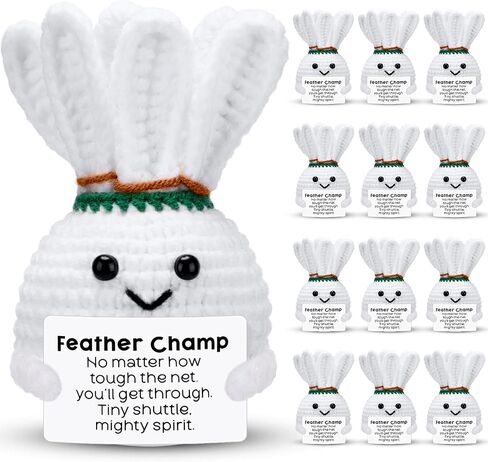 12Pcs Mini Positive Crochet Balls Gifts with Positive Messages Handmade Emotional Inspirational Support Gift Bulk for Women Men Coworker Birthday Graduation Christmas(Basketball) in Saudi Arabia