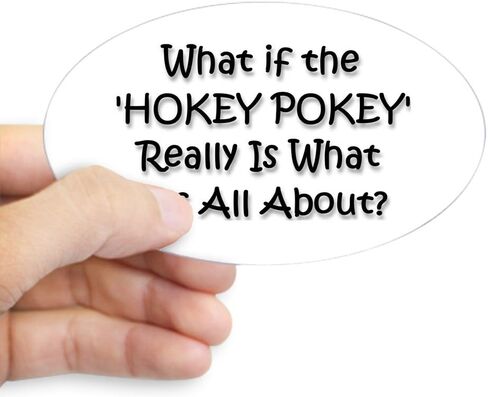 CafePress Hokey Pokey Oval Sticker Oval Car Bumper Sticker in Saudi Arabia