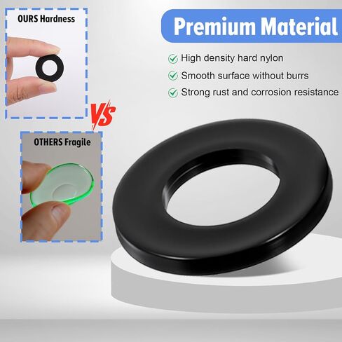 500 Pcs Nylon Flat Washers, Hose Washer Rubber Screw, Sealing Faucet Washers Kit Vibration Absorbing Pads for Faucets Bolts Screws Hose Plumbing Shower Head (M2 M2.5 M3 M4 M5 M6 M8 M10) in Saudi Arabia