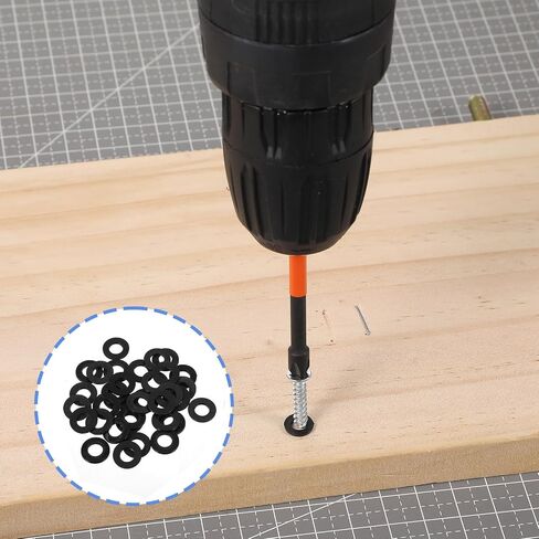 500 Pcs Nylon Flat Washers, Hose Washer Rubber Screw, Sealing Faucet Washers Kit Vibration Absorbing Pads for Faucets Bolts Screws Hose Plumbing Shower Head (M2 M2.5 M3 M4 M5 M6 M8 M10) in Saudi Arabia