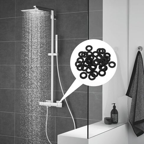 500 Pcs Nylon Flat Washers, Hose Washer Rubber Screw, Sealing Faucet Washers Kit Vibration Absorbing Pads for Faucets Bolts Screws Hose Plumbing Shower Head (M2 M2.5 M3 M4 M5 M6 M8 M10) in Saudi Arabia