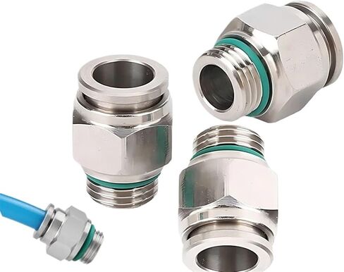 10PCS 304 Stainless Steel Tracheal Quick Coupling Quick Pneumatic Quick Coupling G Thread Straight-Through PC-G Connector(PC4-G01) in Saudi Arabia