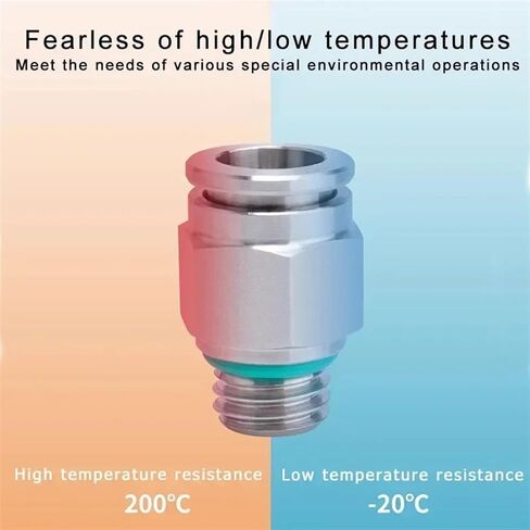 10PCS 304 Stainless Steel Tracheal Quick Coupling Quick Pneumatic Quick Coupling G Thread Straight-Through PC-G Connector(PC4-G01) in Saudi Arabia