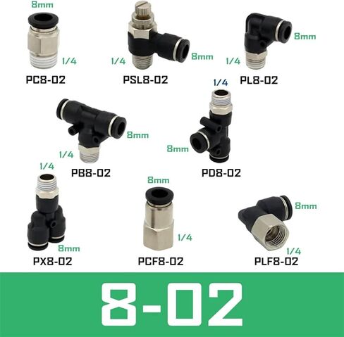 موصل الهواء الهوائي تركيب PCF PB PD PL PX PSL 4MM 6MM 8/10MM مؤشر ترابط 1/8 1/4 3/8 1/2 تركيبات خرطوم (4-M5 ، PL) in Saudi Arabia
